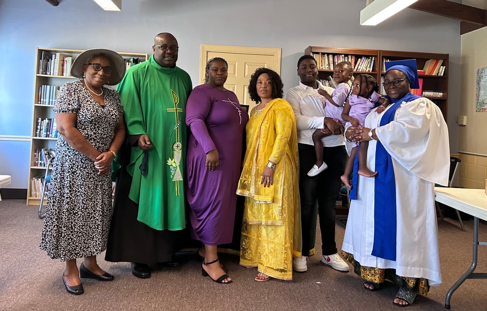 Congregation in worship at Anglican Church of Restoration